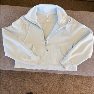 Lululemon Light Blue Scuba Half-Zip Pullover Sweatshirt